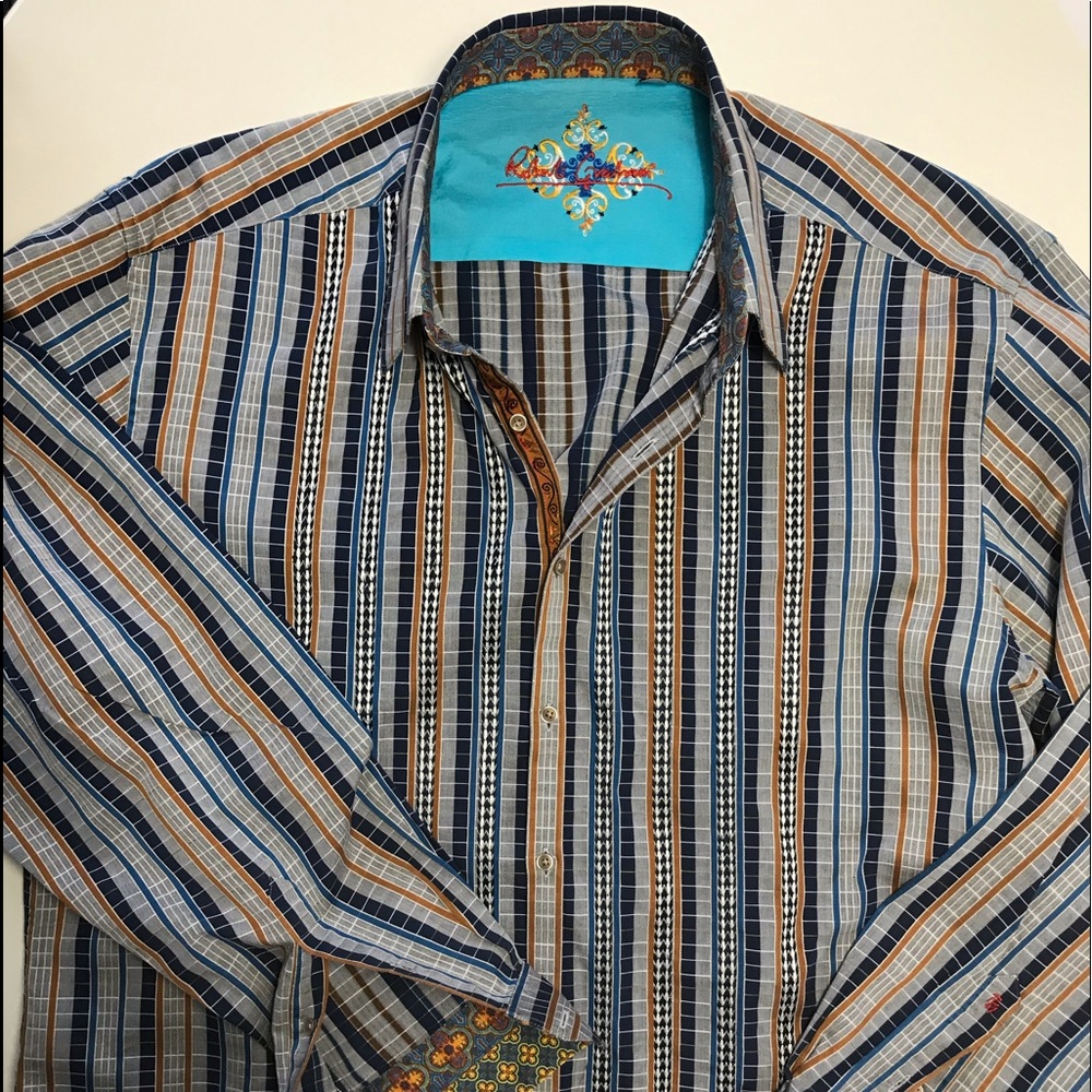 Robert Graham 2xl/2tg ls multicolored shirt